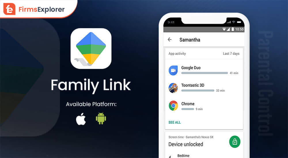Family Link - Parental control app for android and iOS