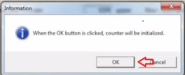 OK button is clicked, the counter will be initialized