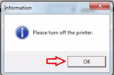 click ok to turn off printer